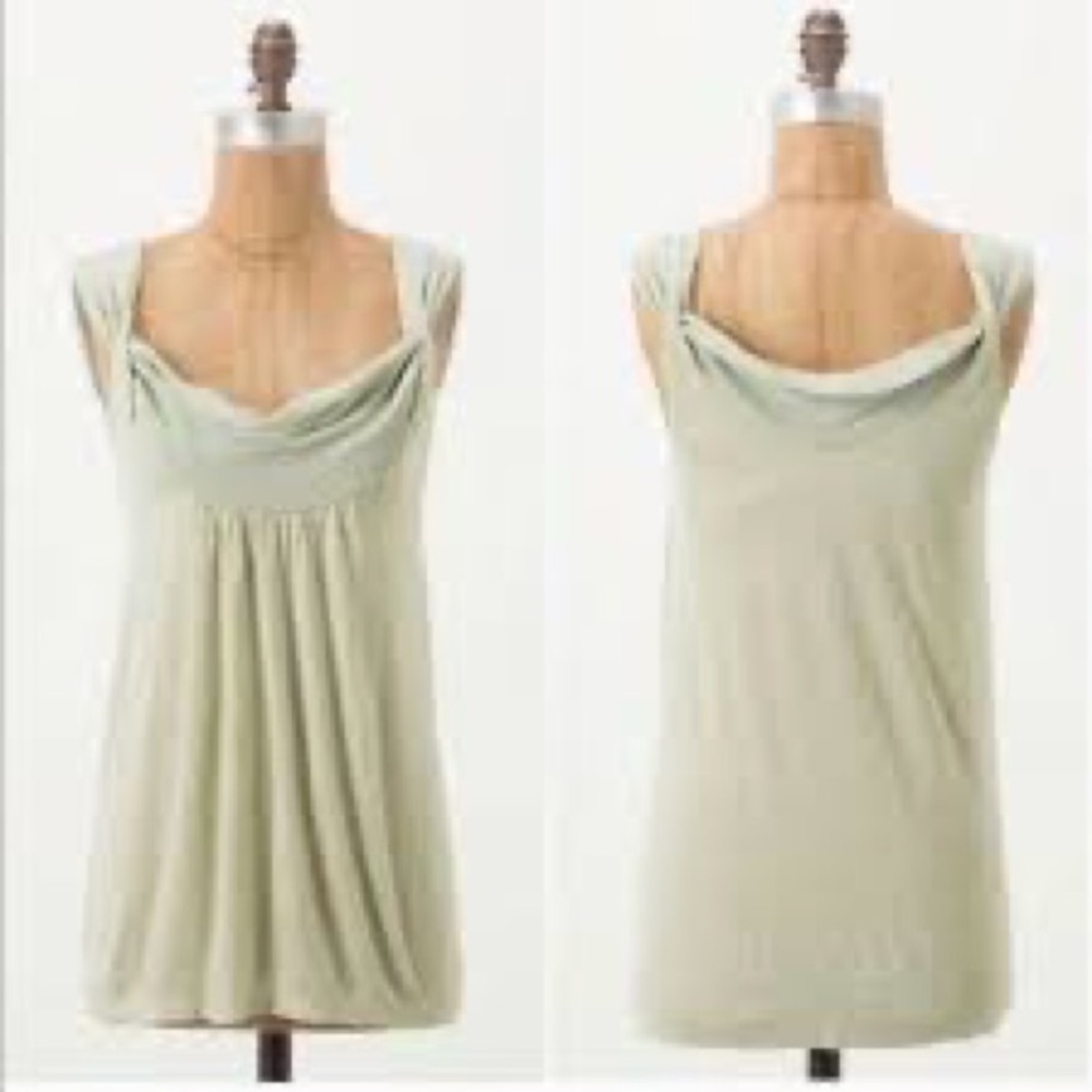 NWOT Vanessa Virginia Light Green Boho Blouse